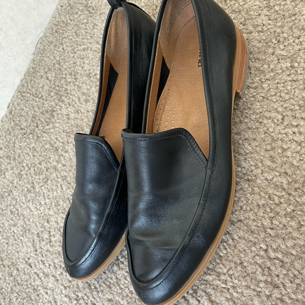 SUSINA flats black , genuine leather